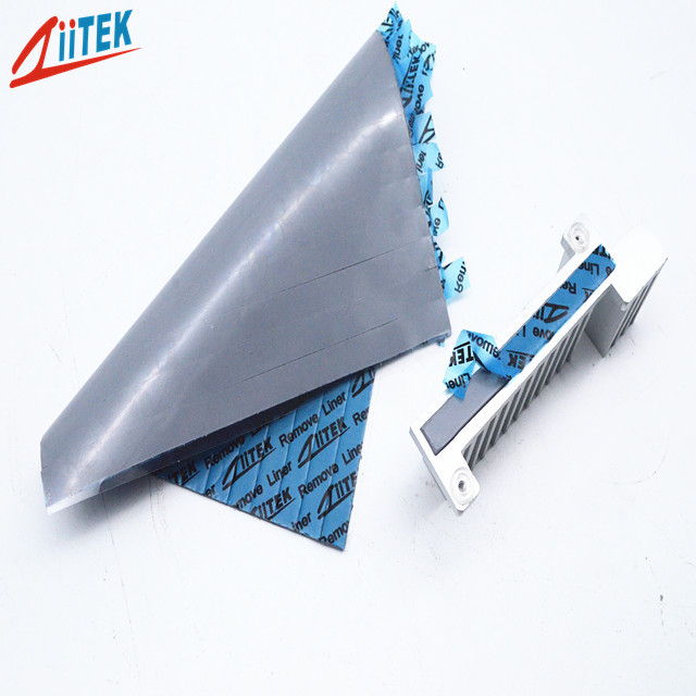 Pad conductor térmico de silicona de corte a presión de color gris para refrigeración de hidromasaje de CPU GPU