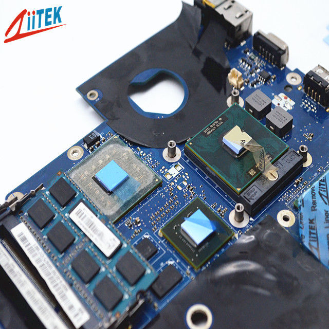 Enfriamiento azul del ordenador portátil de la CPU 3.2W/MK del disipador de calor del aislamiento pegajoso termal auto-adhesivo del cojín
